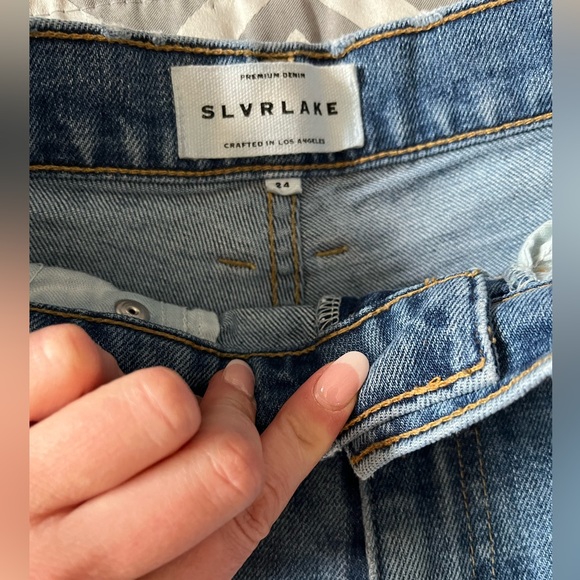 SLVRLAKE London High-Rise Straight-Leg Jeans in Bluebird - Picture 4 of 5